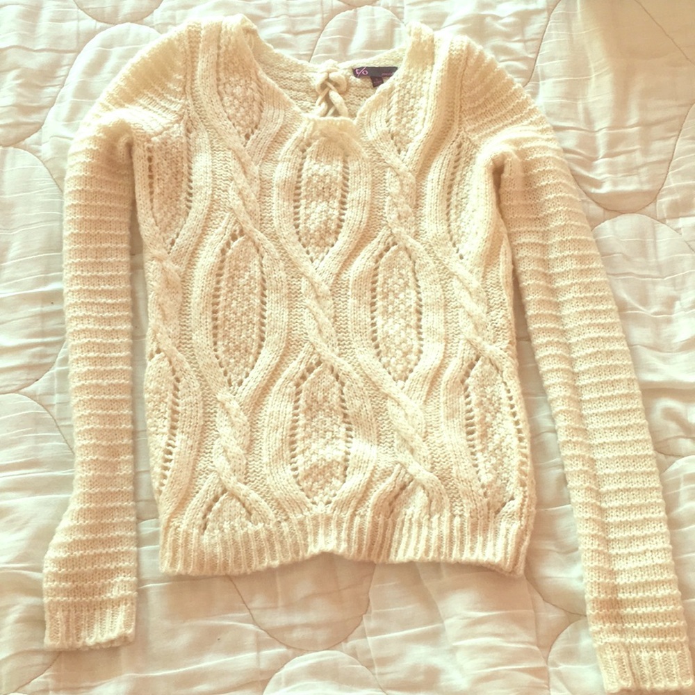 Cross back sweater